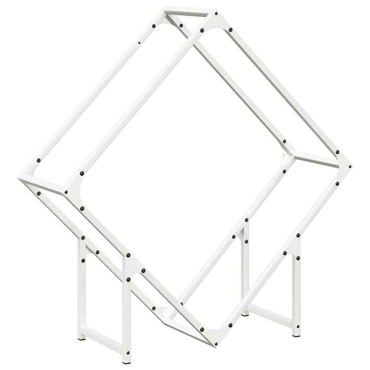 Vidaxx support à bois de chauffage 80x25x80 cm acier laminé à froid blanc