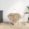 Vidaxx support à bois de chauffage 80x25x80 cm acier laminé à froid blanc