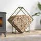 Vidaxx support à bois de chauffage 80x25x80 cm acier laminé à froid vert olive