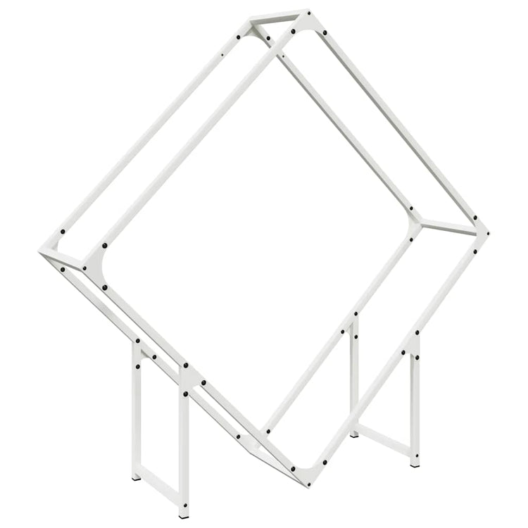 Vidaxx support à bois de chauffage 100x25x100 cm acier laminé à froid blanc
