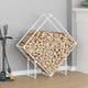 Vidaxx support à bois de chauffage 100x25x100 cm acier laminé à froid blanc