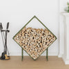 Vidaxx support à bois de chauffage 100x25x100 cm acier laminé à froid vert olive