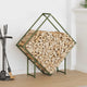 Vidaxx support à bois de chauffage 100x25x100 cm acier laminé à froid vert olive