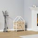 Vidaxx support à bois de chauffage 40x25x60 cm acier laminé à froid blanc