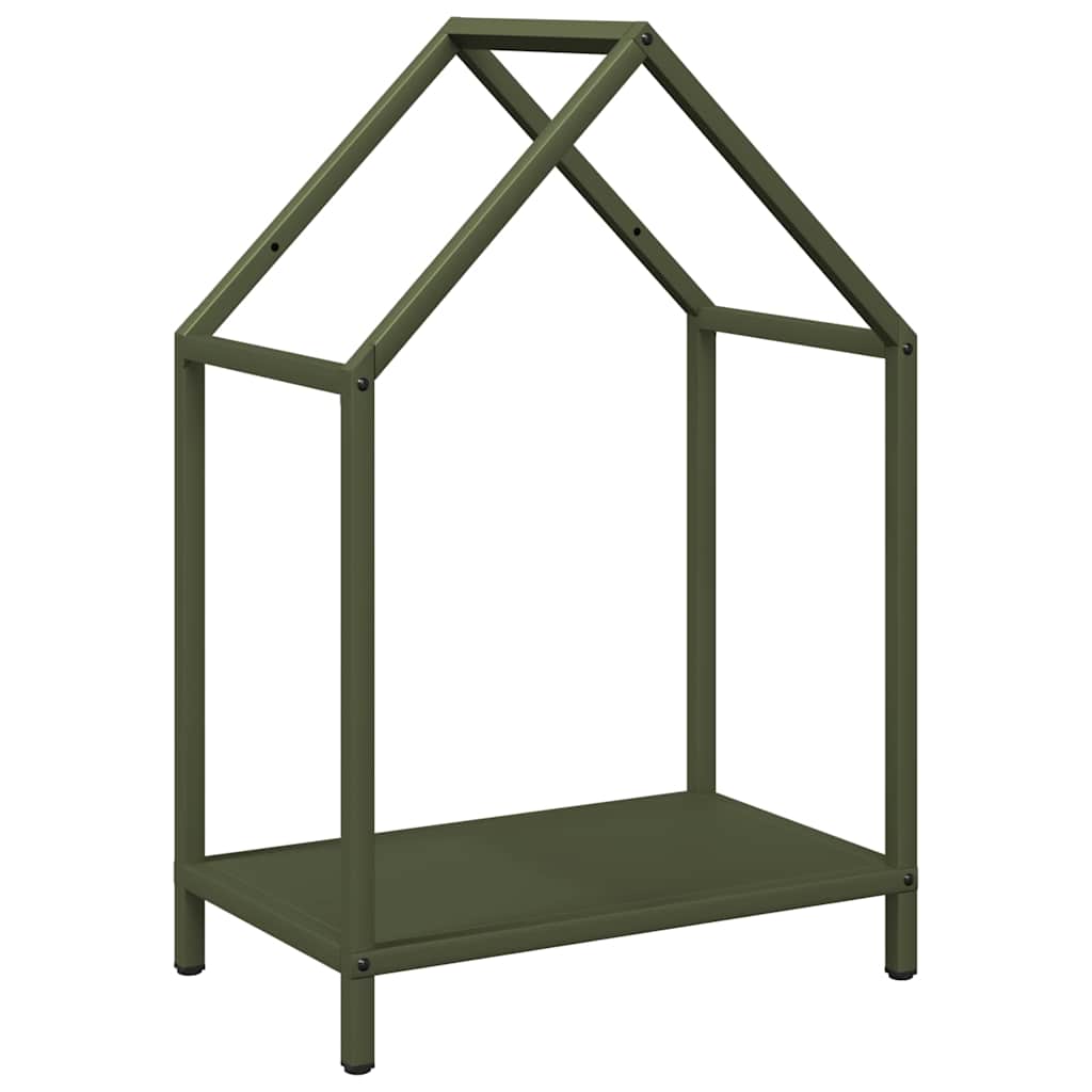 Vidaxx support à bois de chauffage 40x25x60 cm acier laminé à froid vert olive