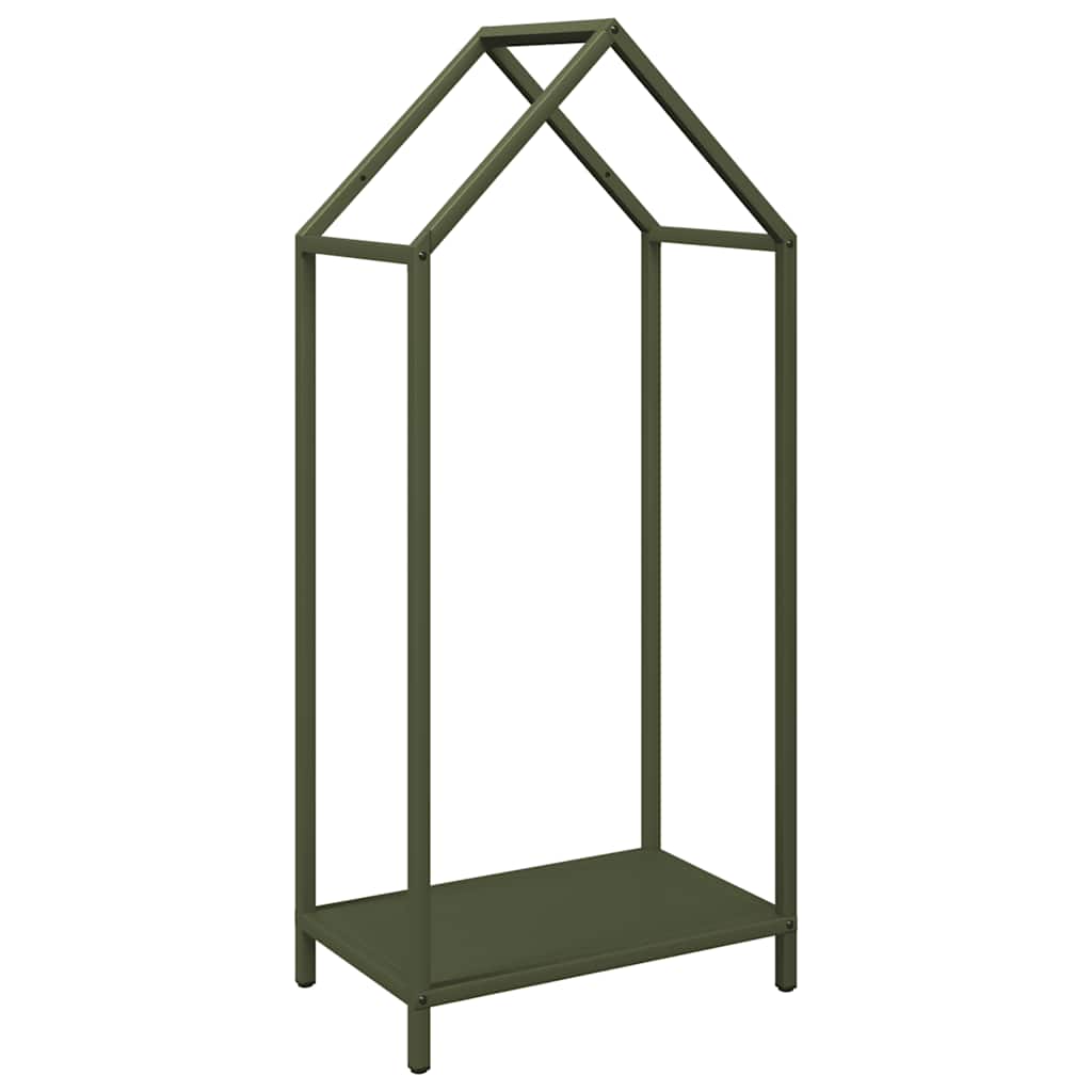 Vidaxx support à bois de chauffage 40x25x90 cm acier laminé à froid vert olive