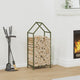 Vidaxx support à bois de chauffage 40x25x90 cm acier laminé à froid vert olive