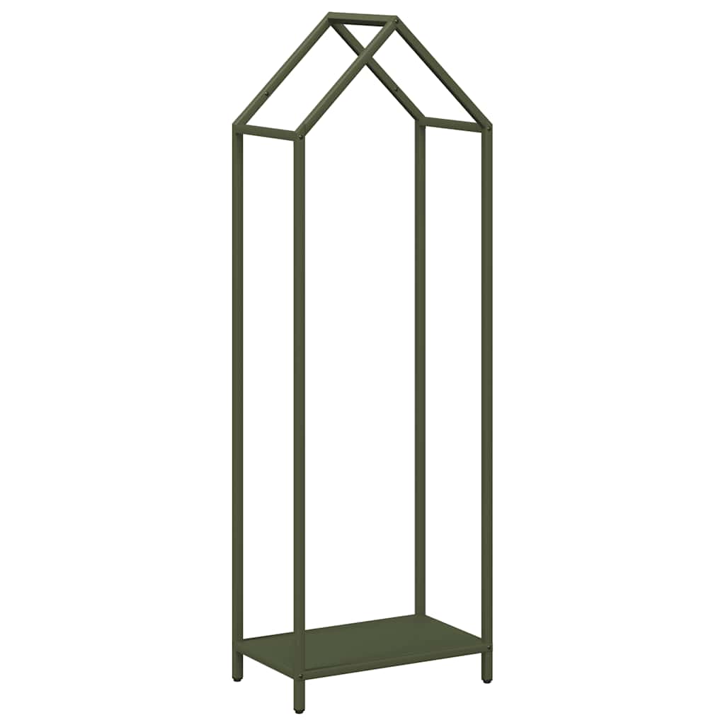 Vidaxx support à bois de chauffage 40x25x120 cm acier laminé à froid vert olive