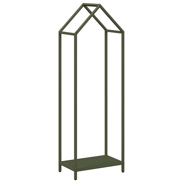 Vidaxx support à bois de chauffage 40x25x120 cm acier laminé à froid vert olive