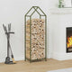 Vidaxx support à bois de chauffage 40x25x120 cm acier laminé à froid vert olive