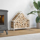 Vidaxx support à bois de chauffage 60x25x60 cm acier laminé à froid blanc