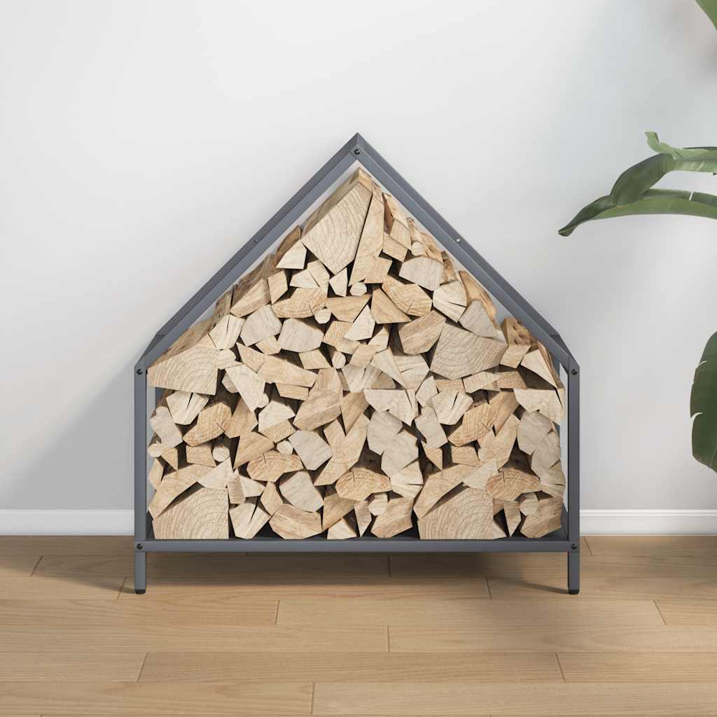 VidaXL support à bois de chauffage 60x25x60 cm acier laminé à froid anthracite