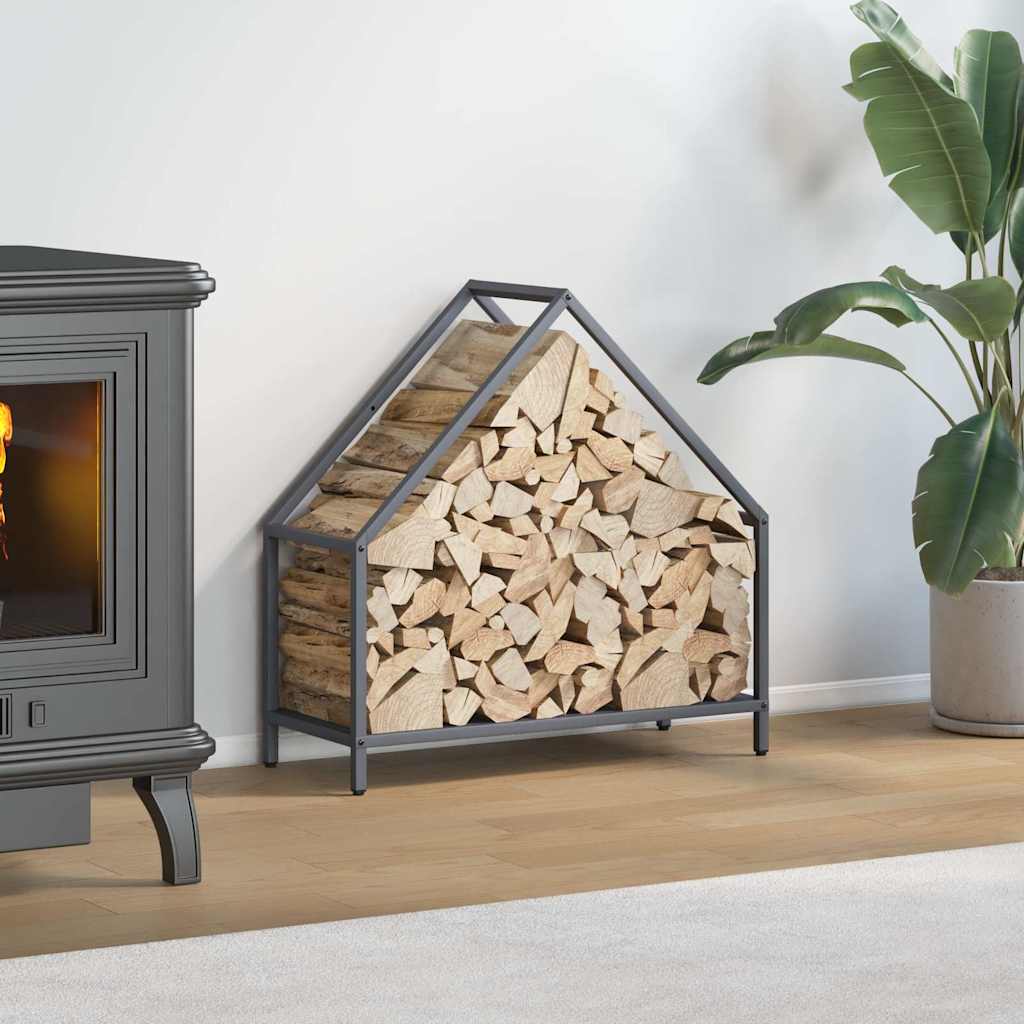 VidaXL support à bois de chauffage 60x25x60 cm acier laminé à froid anthracite