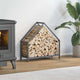 VidaXL support à bois de chauffage 60x25x60 cm acier laminé à froid anthracite