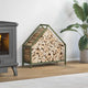 Vidaxx support à bois de chauffage 60x25x60 cm acier laminé à froid vert olive