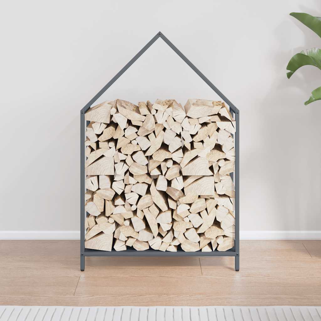 VidaXL support à bois de chauffage 60x25x90 cm acier laminé à froid anthracite