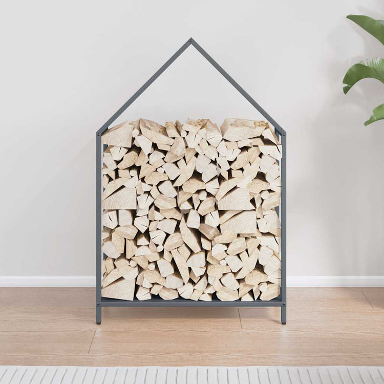 VidaXL support à bois de chauffage 60x25x90 cm acier laminé à froid anthracite