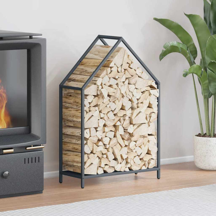 VidaXL support à bois de chauffage 60x25x90 cm acier laminé à froid anthracite