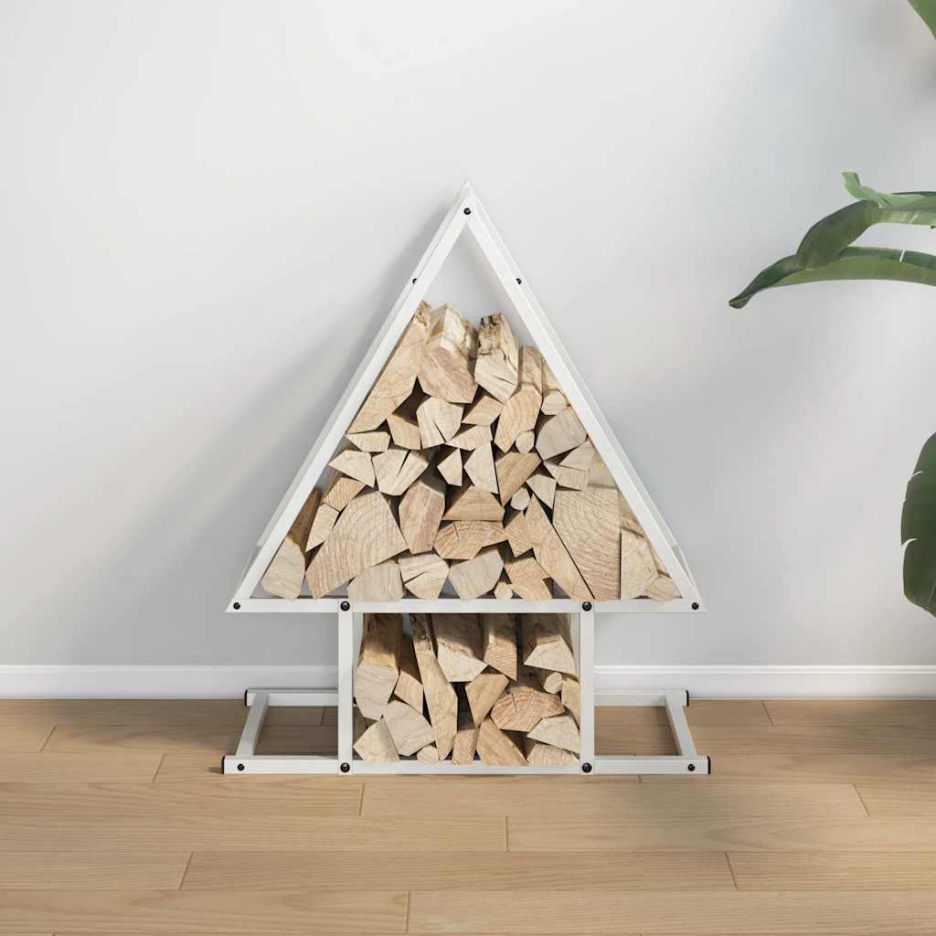 Vidaxx support à bois de chauffage 50x25x60 cm acier laminé à froid blanc