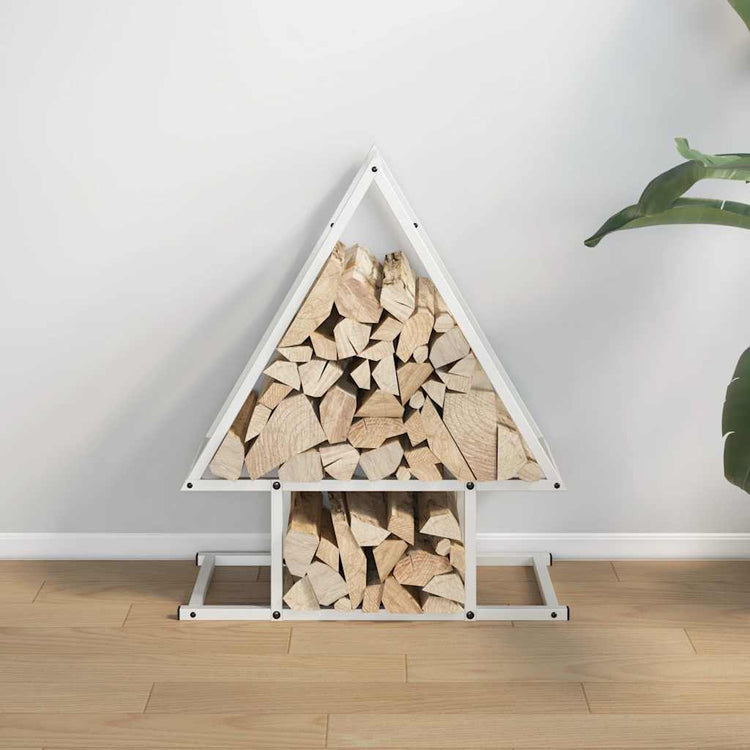 Vidaxx support à bois de chauffage 50x25x60 cm acier laminé à froid blanc