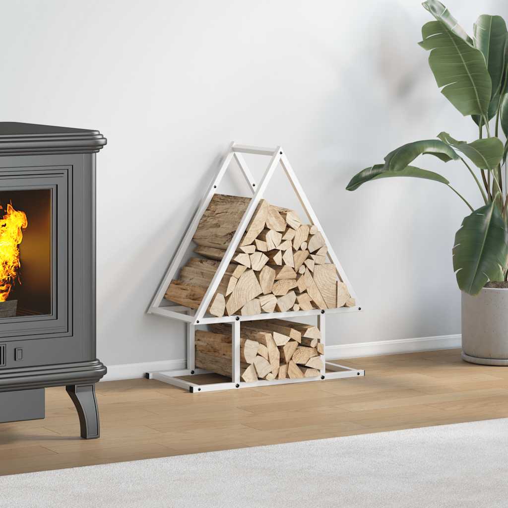 Vidaxx support à bois de chauffage 50x25x60 cm acier laminé à froid blanc