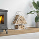 Vidaxx support à bois de chauffage 50x25x60 cm acier laminé à froid blanc