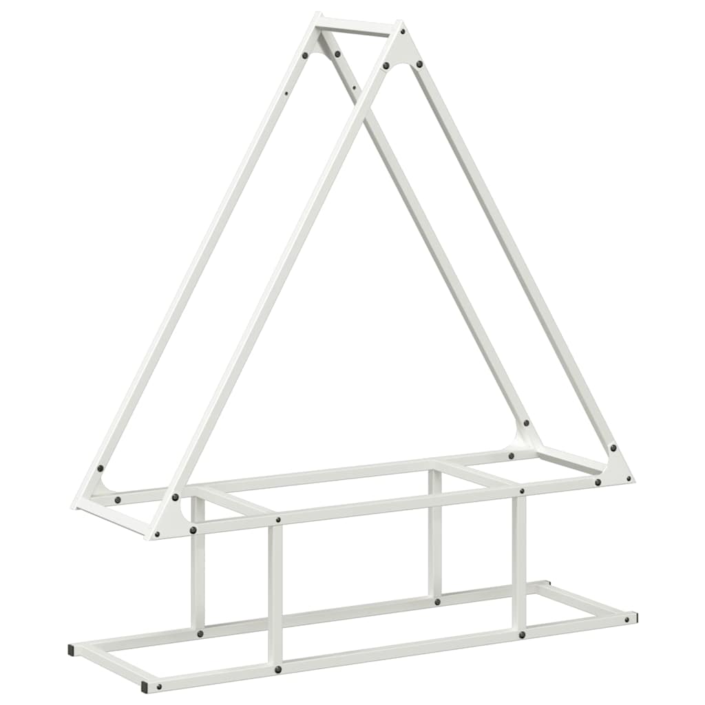 Vidaxx support à bois de chauffage 80x25x90 cm acier laminé à froid blanc