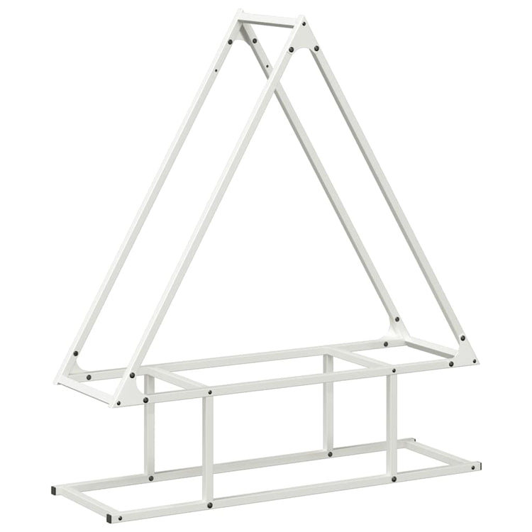 Vidaxx support à bois de chauffage 80x25x90 cm acier laminé à froid blanc