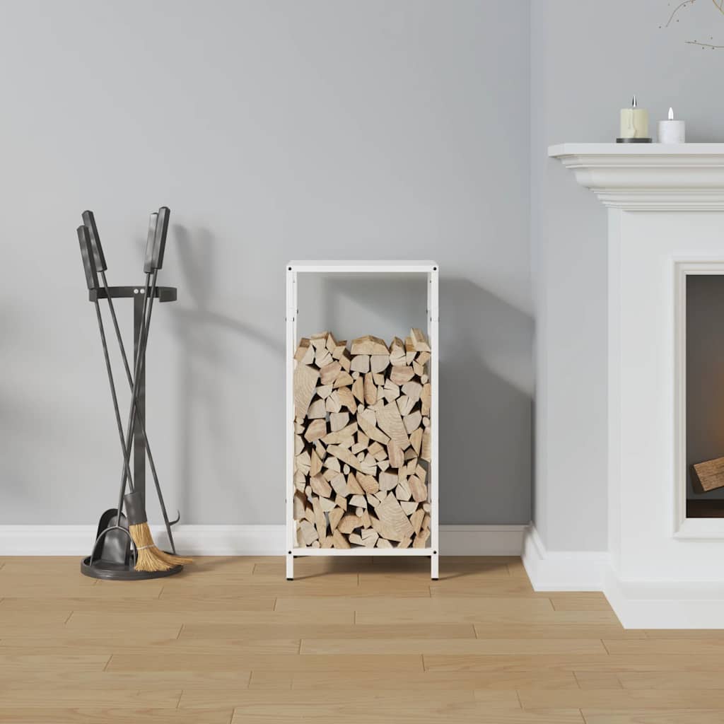 Vidaxx support à bois de chauffage 34x25x70 cm acier laminé à froid blanc