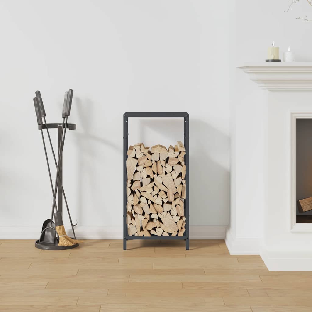 VidaXL support à bois de chauffage 34x25x70 cm acier laminé à froid, anthracite