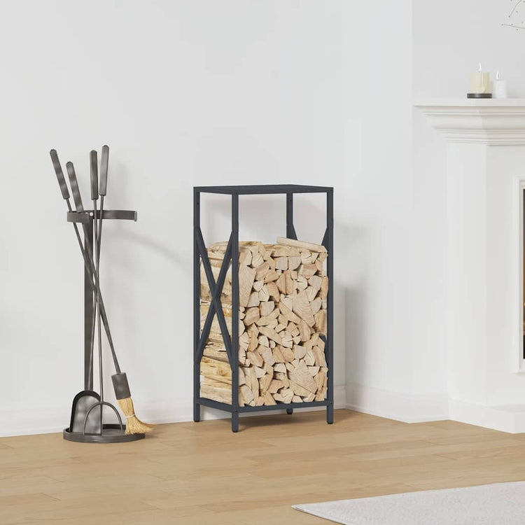 VidaXL support à bois de chauffage 34x25x70 cm acier laminé à froid, anthracite