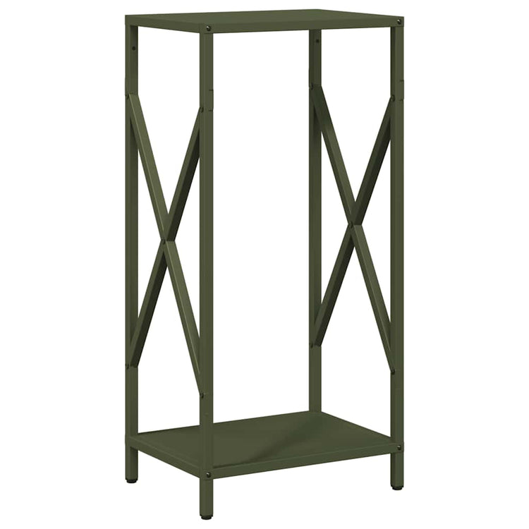 Vidaxx support à bois de chauffage 34x25x70 cm acier laminé à froid vert olive