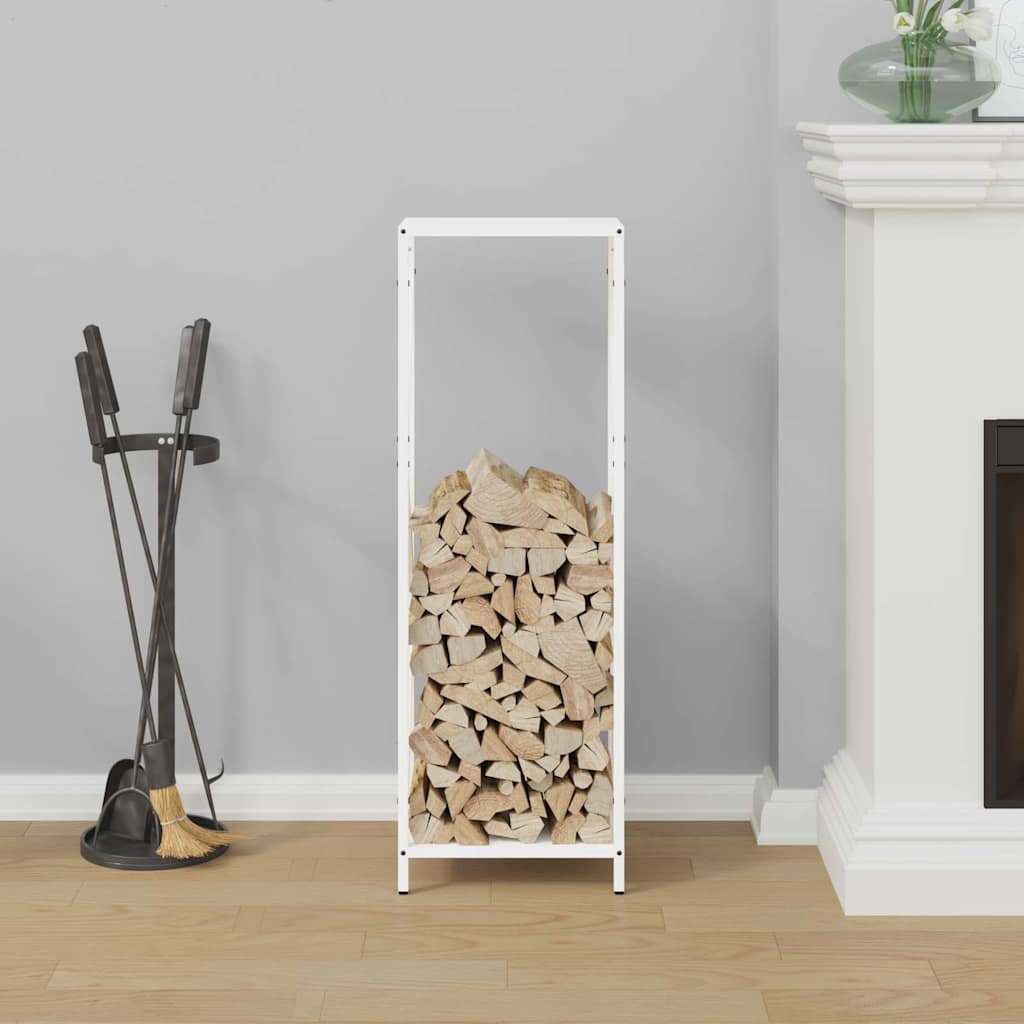 Vidaxx firewood rack 34x25x100 cm cold-rolled steel white
