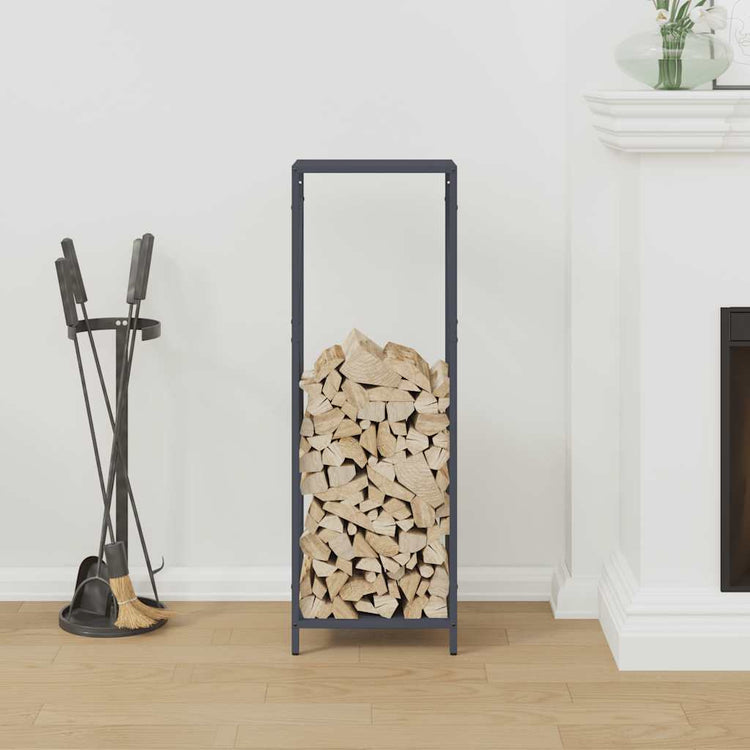 VidaXL support à bois de chauffage 34x25x100 cm acier laminé à froid, anthracite
