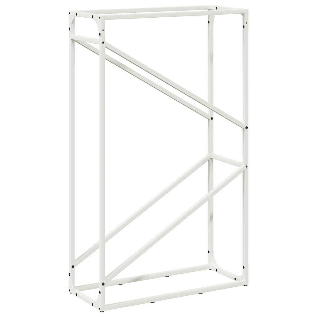 Vidaxx support à bois de chauffage 60x25x100 cm acier laminé à froid blanc