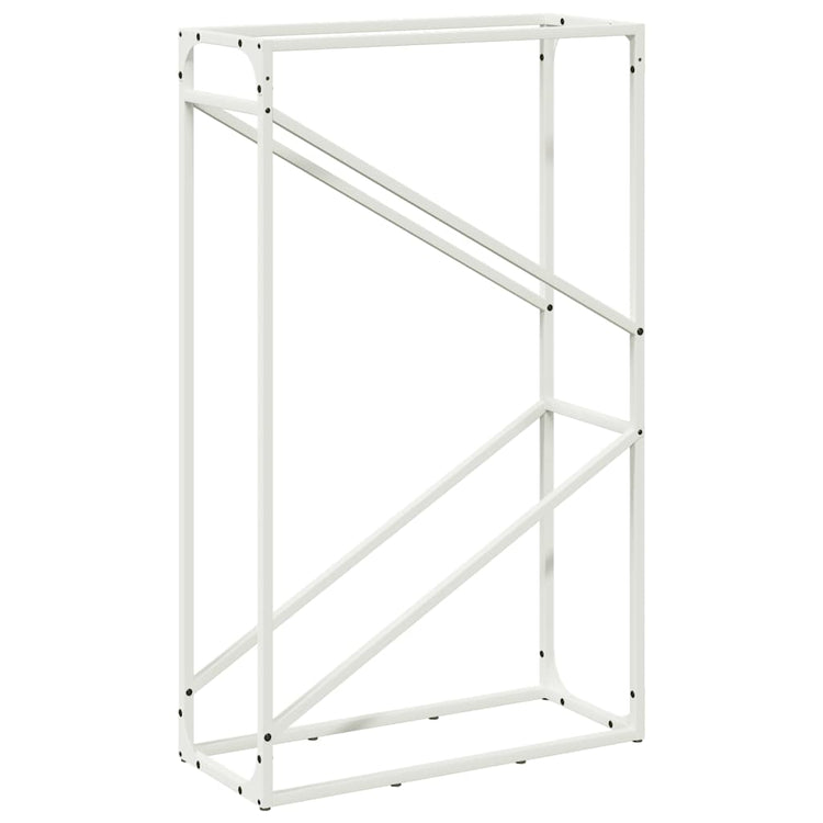 Vidaxx support à bois de chauffage 60x25x100 cm acier laminé à froid blanc