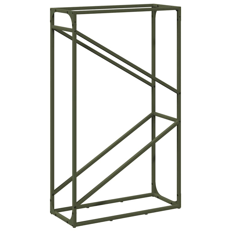 Vidaxx support à bois de chauffage 60x25x100 cm acier laminé à froid vert olive