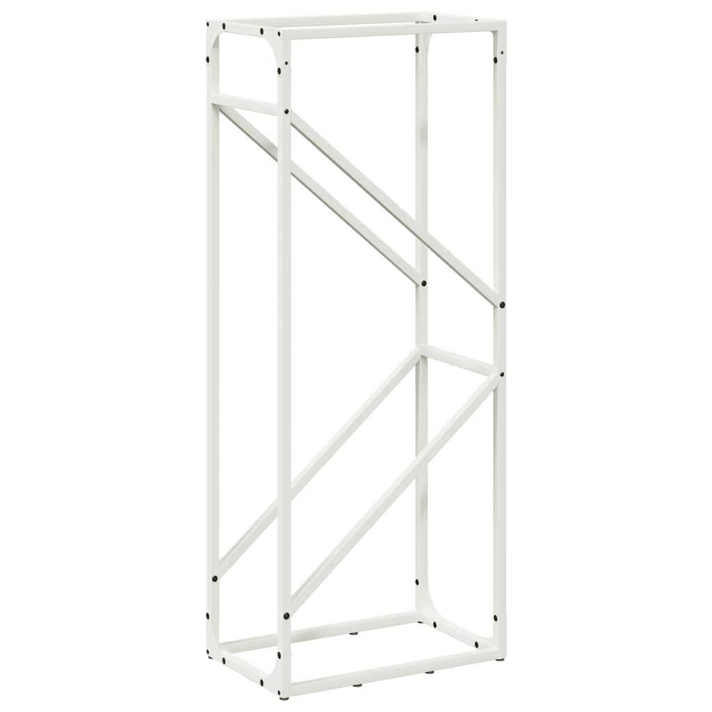 Vidaxx support à bois de chauffage 40x25x100 cm acier laminé à froid blanc
