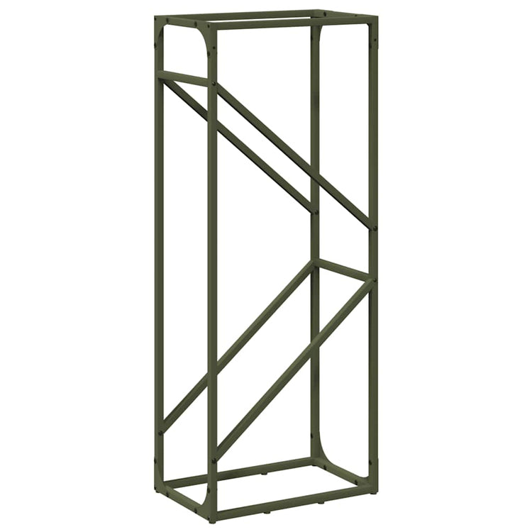 Vidaxx support à bois de chauffage 40x25x100 cm acier laminé à froid vert olive