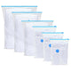 VidaXL sacs de rangement avec rangement 20 pcs transparent et bleu 70 x 50 cm