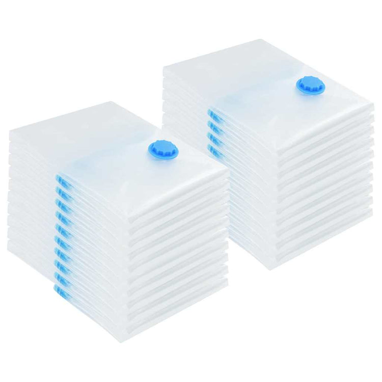VidaXL sacs de rangement avec rangement 20 pcs transparent et bleu 70 x 50 cm