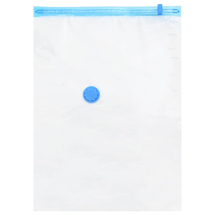 VidaXL sacs de rangement avec rangement 20 pcs transparent et bleu 70 x 50 cm