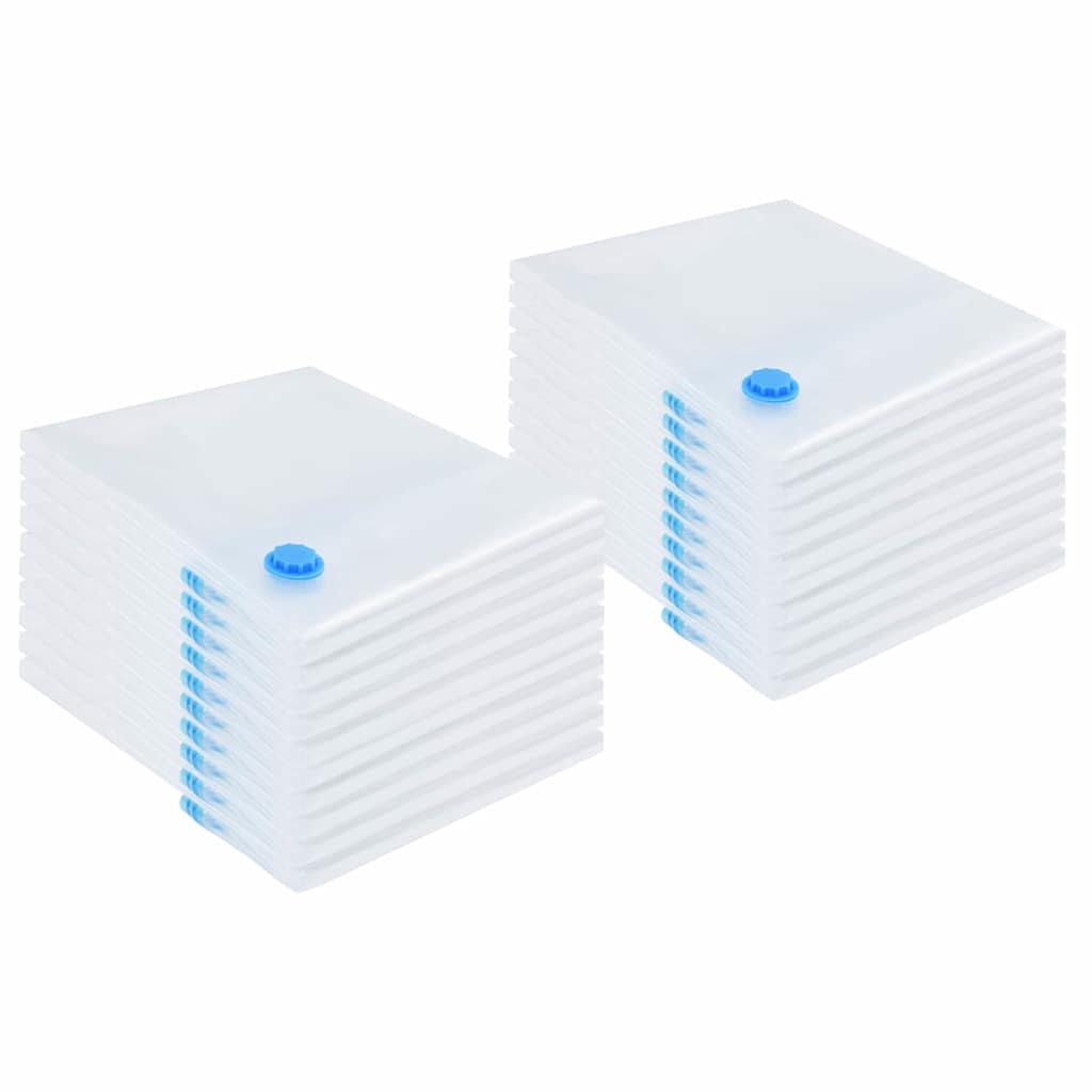 Vidaxx sacs de rangement 20 pcs transparent et bleu 130 x 100 cm