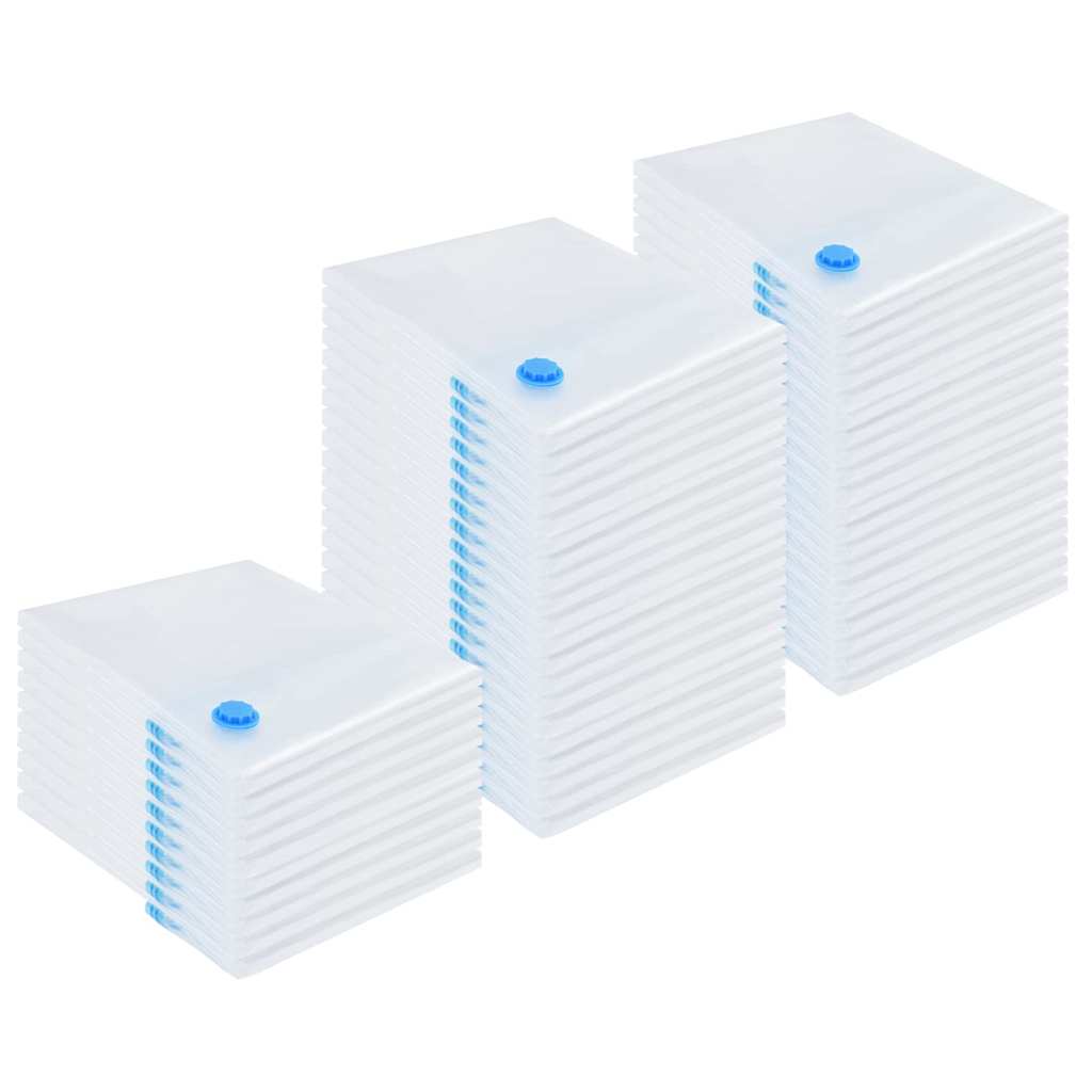 Vidaxx sacs de rangement 50 pcs transparent et bleu 130 x 100 cm