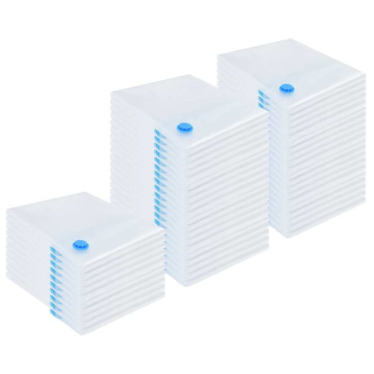 Vidaxx sacs de rangement 50 pcs transparent et bleu 130 x 100 cm