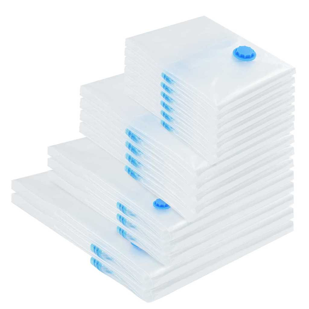 Vidaxx sacs de rangement 15 pcs transparent et bleu 130 x 100 cm
