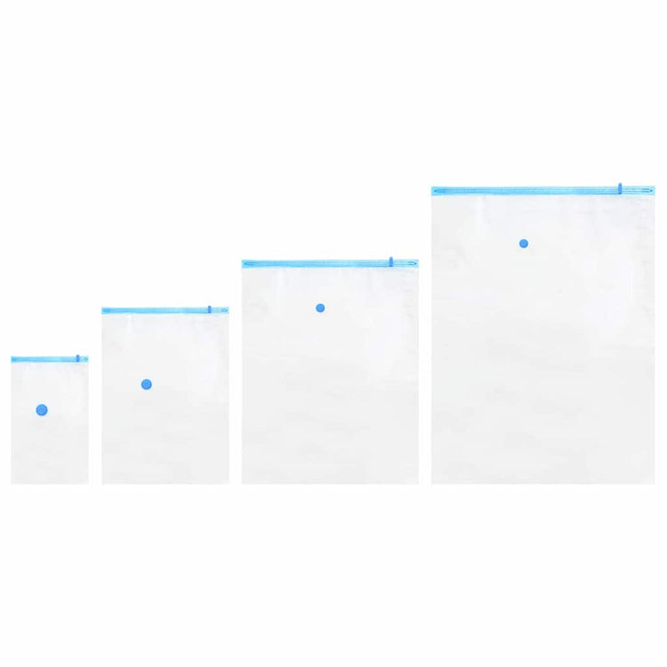 Vidaxx sacs de rangement 15 pcs transparent et bleu 130 x 100 cm