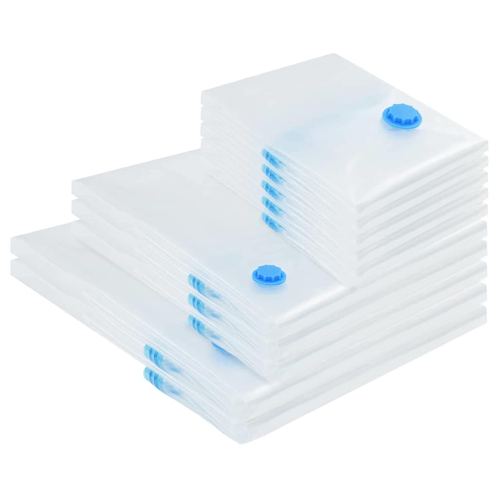 Vidaxx sacs de rangement 10 pcs transparent et bleu 130 x 100 cm