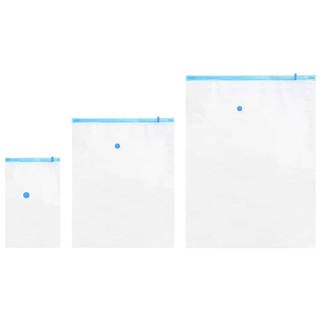 Vidaxx sacs de rangement 10 pcs transparent et bleu 130 x 100 cm