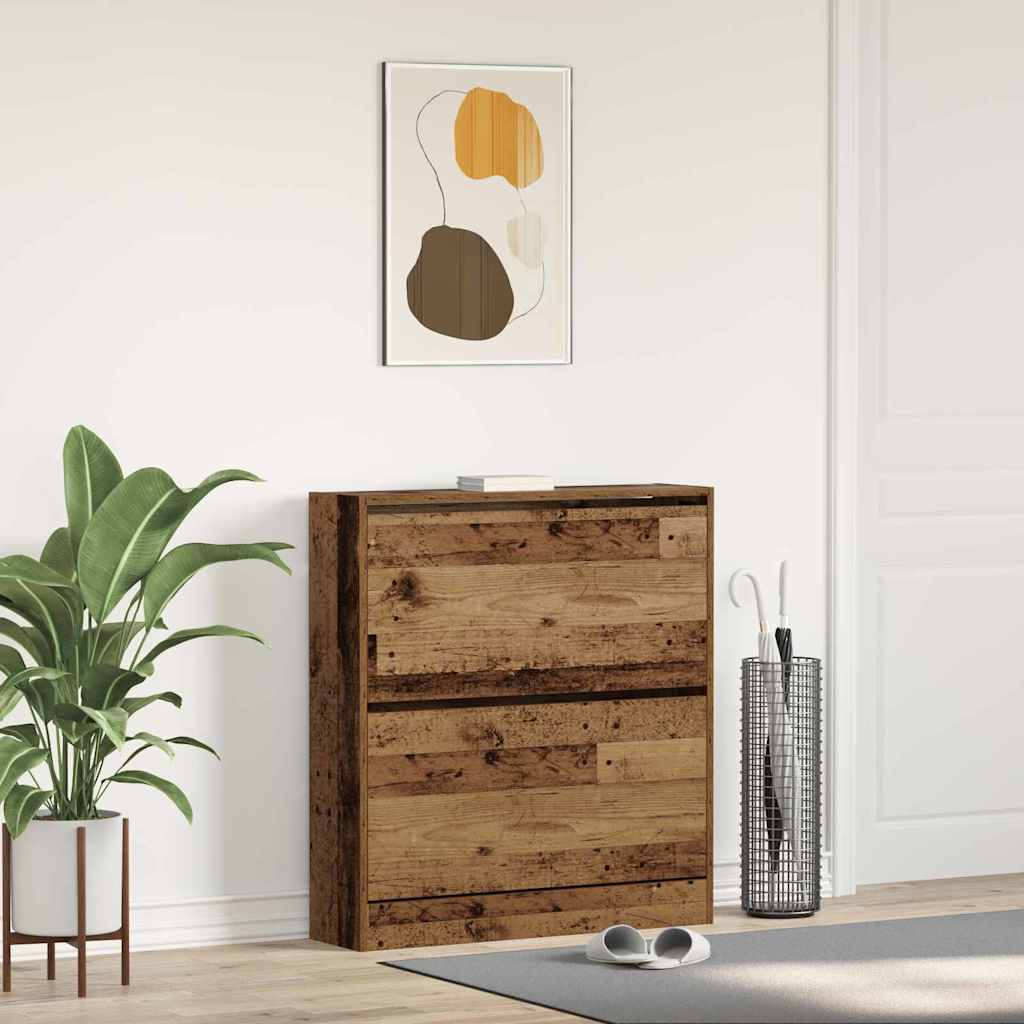 Vidaxx shoe cabinet with shelf old wood 80 x 21 x 87.5 cm processed wood